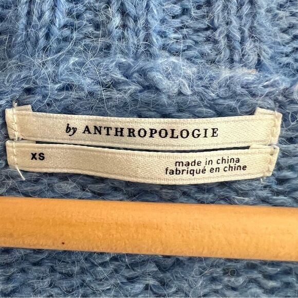 Anthropologie light blue cardigan wool blend Women’s XS (oversized) - Picture 2 of 11